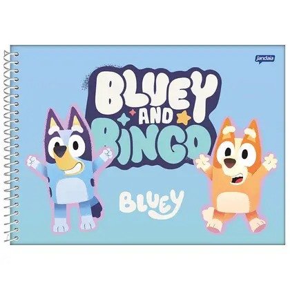 CADERNO ESPIRAL CARTOGRAFIA BLUEY AND BINGO - 80 FOLHAS