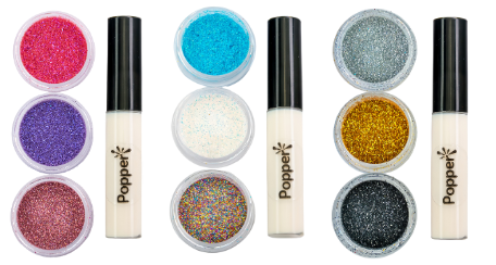 KIT MAQUIAGEM C/3 GLITTER POPPER