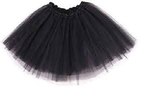 SAIA DE TULE  40 CM GLITTER OU LISA  PRETO
