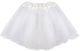 SAIA DE TULE  40 CM GLITTER OU LISA BRANCA