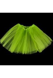 SAIA DE TULE  40 CM GLITTER OU LISA VERDE CLARO