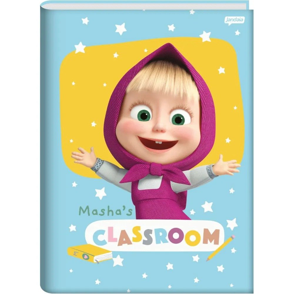 CADERNO BROCHURA PEQUENHO MASHA E O URSO - 80 FOLHAS