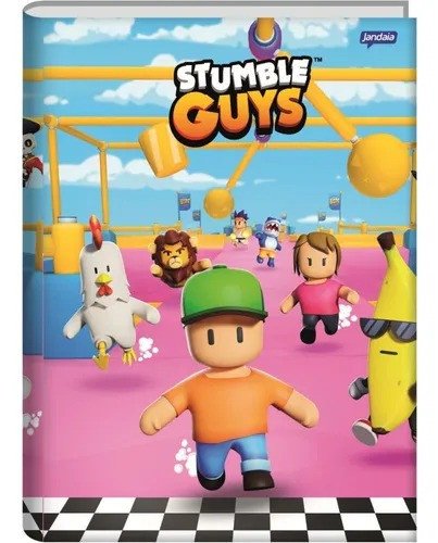 CADERNO BROCHURA PEQUENO STUMBLE GUYS - 80 FOLHAS