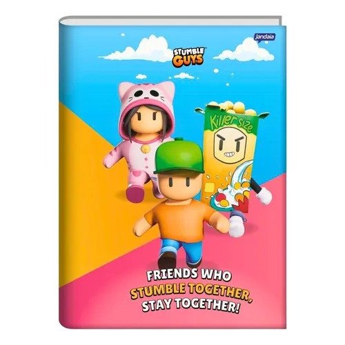 CADERNO BROCHURA PEQUENO STUMBLE GUYS - 80 FOLHAS