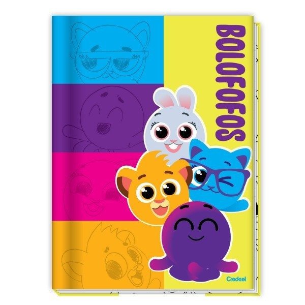 CADERNO BROCHURA PEQUENO BOLOFOFOS - 80 FOLHAS