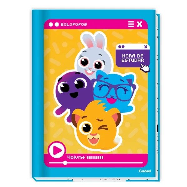 CADERNO BROCHURA PEQUENO BOLOFOFOS - 80 FOLHAS
