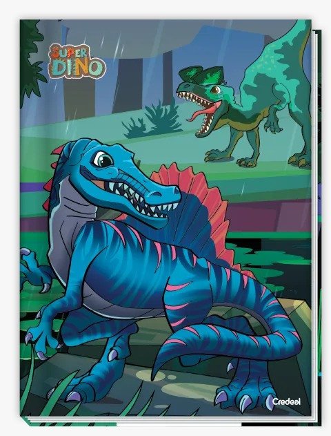 CADERNO BROCHURA PEQUENO SUPER DINO - 80 FOLHAS