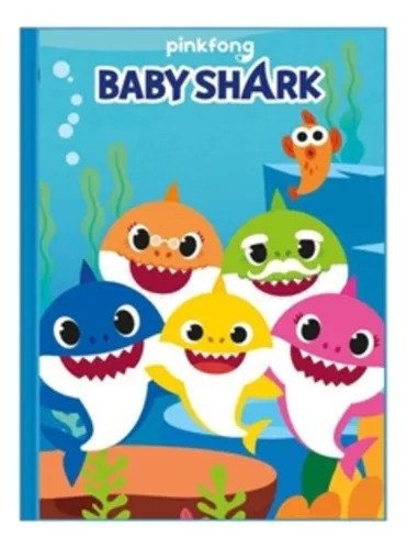 CADERNO BROCHURA GRANDE BABY SHARK - 96 FOLHAS