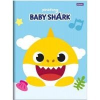 CADERNO BROCHURA GRANDE BABY SHARK - 96 FOLHAS