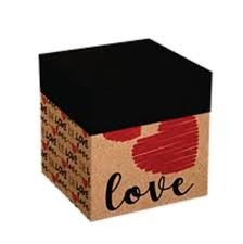 CAIXA DE PRESENTA QUADRADA LOVE KRAFT M (14,5X14,5X15,5CM)