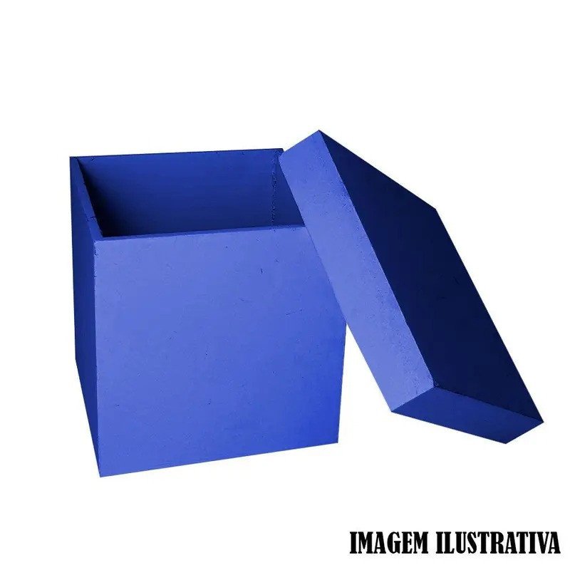 CAIXA DE PRESENTE QUADRADA AZUL G (17,5x17,5x18,5CM)