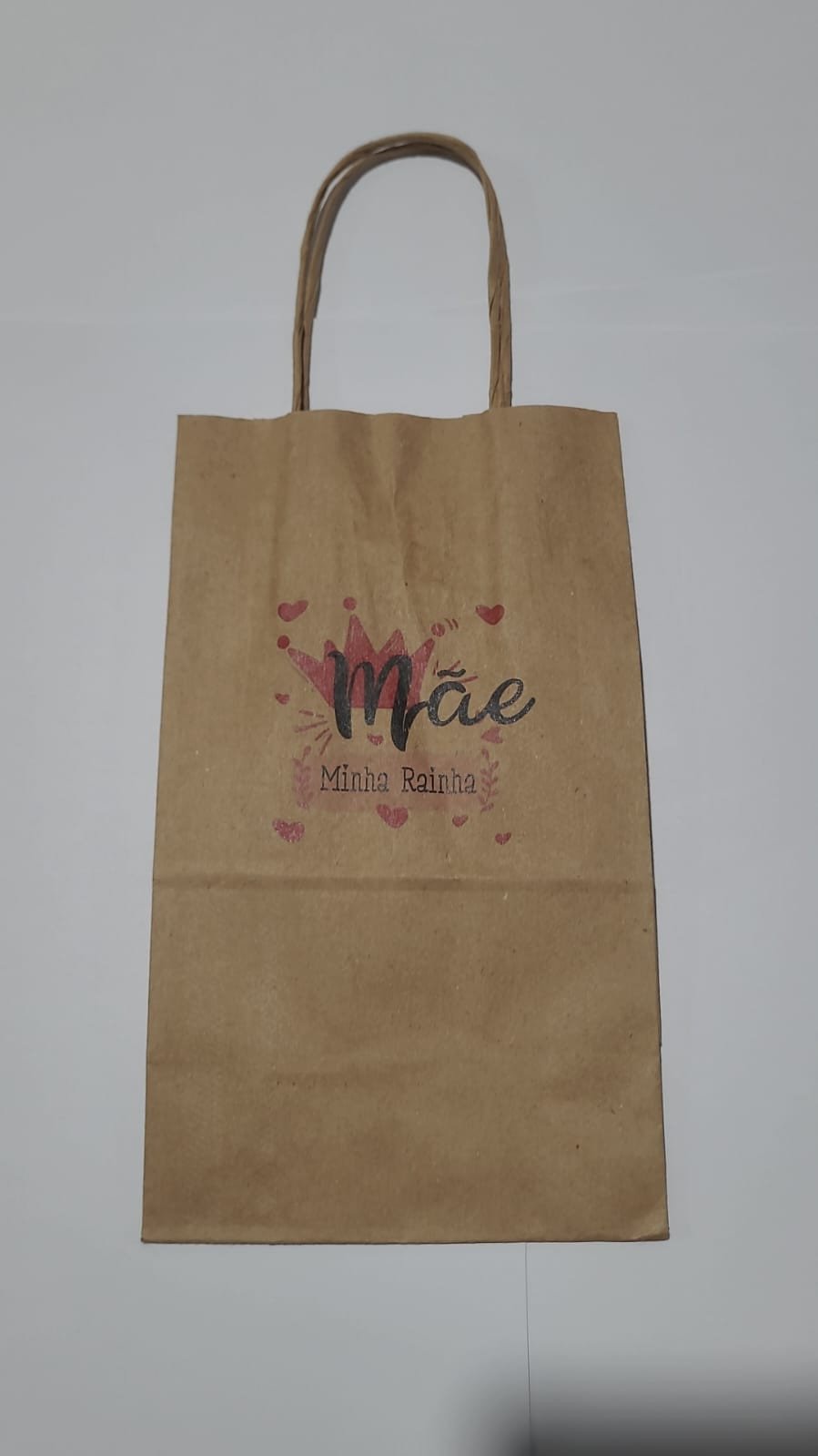 SACOLA KRAFT - MÃE (MINHA RAINHA) 21x8,5x12