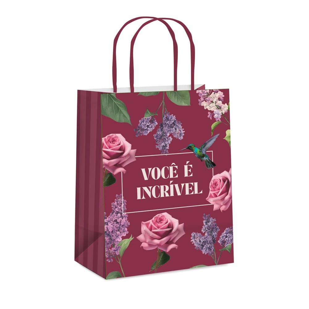 SACOLA DE PRESENTE VOCÊ É INCRIVEL - 21,5X15X8