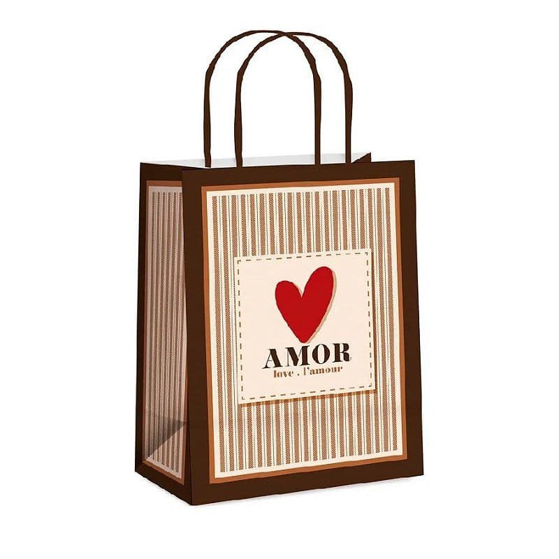 SACOLA DE PRESENTE L'AMOUR - 21X15X8