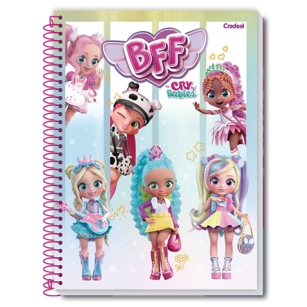 CADERNO BFF CRY BABIES - 80 FOLHAS