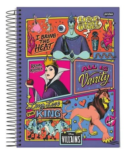 CADERNO VILLAINS - 80 FOLHAS