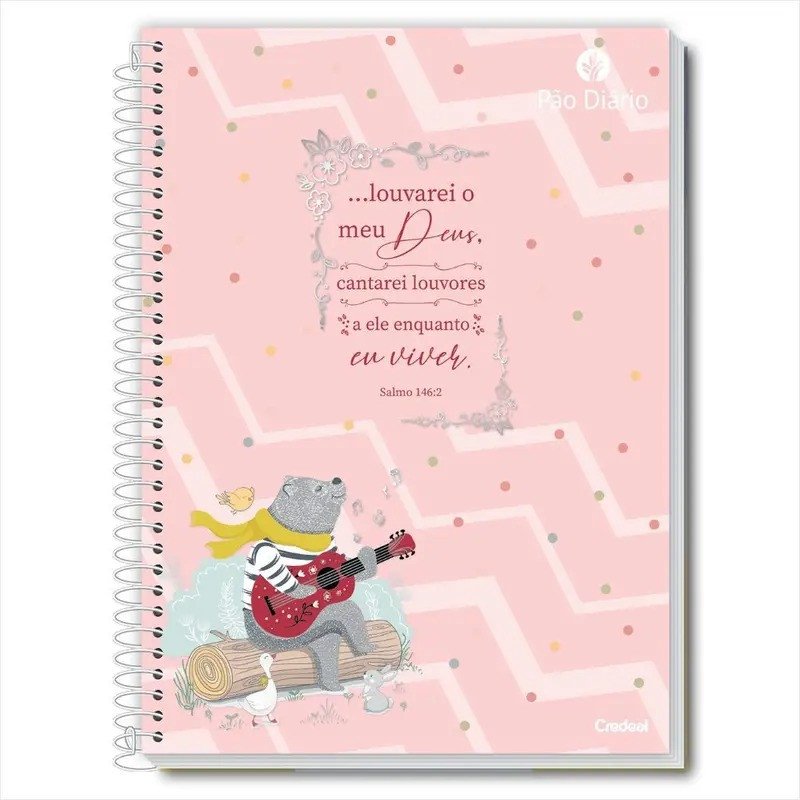 CADERNO LINHA PÃO DIÁRIO - 80 FOLHAS