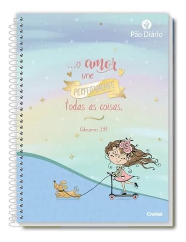 CADERNO LINHA PÃO DIÁRIO - 80 FOLHAS