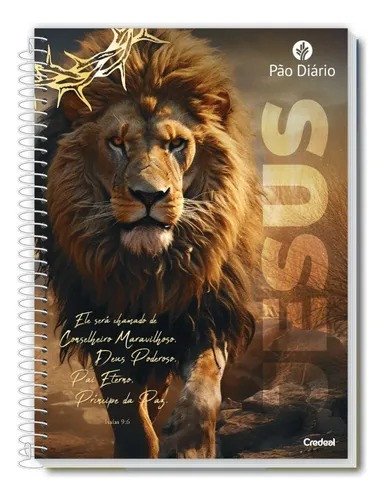 CADERNO LINHA PÃO DIÁRIO - 80 FOLHAS