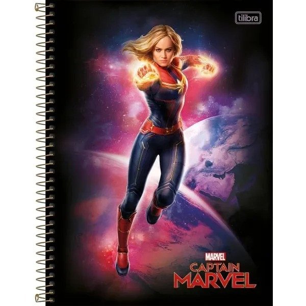 CADERNO CAPTAIN MARVEL - 160 FOLHAS