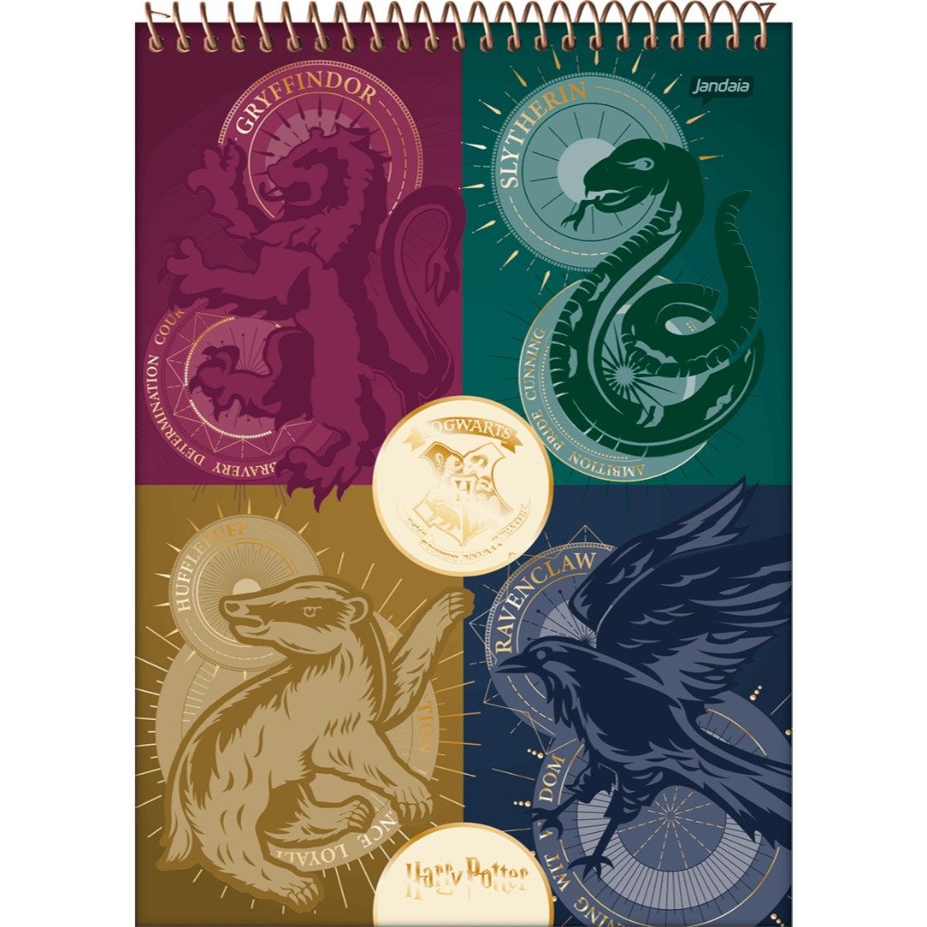 CADERNO HARRY POTTER ESPIRAL SUPERIOR - 80 FOLHAS