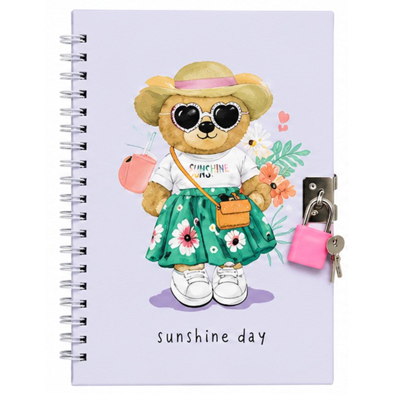 DIÁRIO SUNSHINE DAY COM CADEADO - 48 FOLHAS