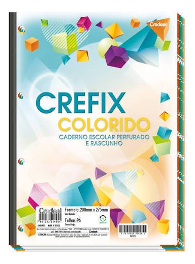 REFIL PARA FICHÁRIO COLORIDO - 96 FOLHAS