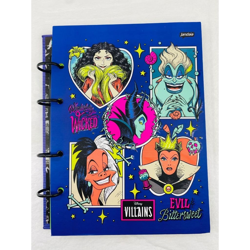 CADERNO ARGOLADO VILLANS - 80 FOLHAS