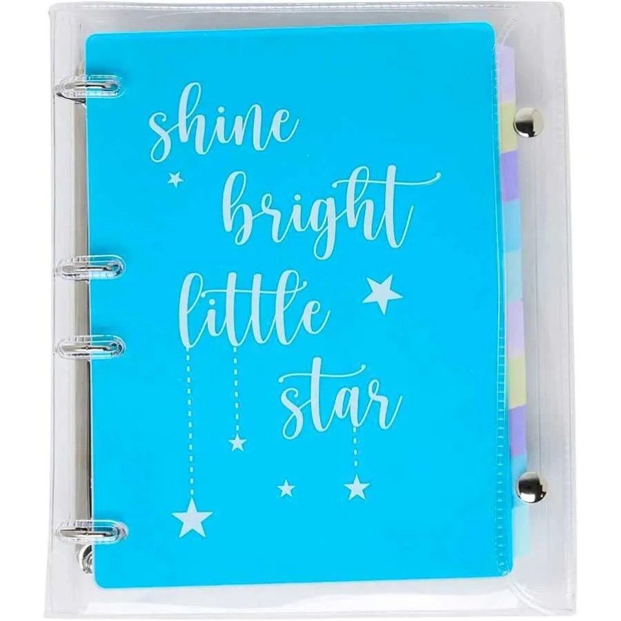 CADERNO ARGOLADO COLEGIAL PVC - 80 FOLHAS INTERNAS; 10 DIVISÓRIAS COLORIDAS; 1 SUPORTE SMARTPHONE