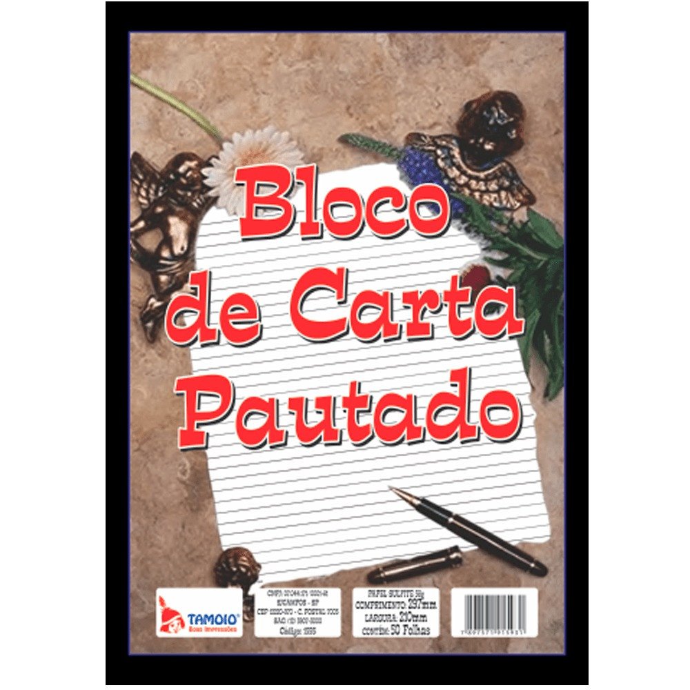 BLOCO DE CARTA PAUTADO A4 - 50 FOLHAS