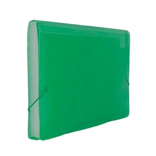 PASTA SANFONADA C/12 DIVISÓRIAS VERDE(38X230X330 MM)