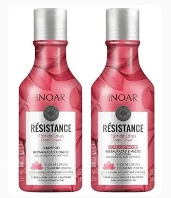 Kit Inoar Resistance Flor de lotus shampoo 250ml + condicionador 250ml