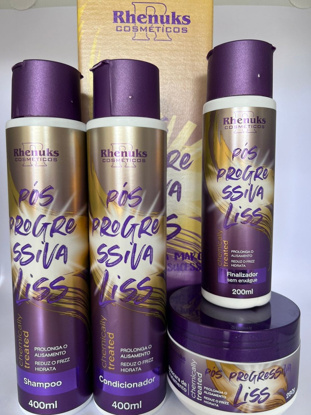 kit sh cond mascara finalizador pos progressiva rhenuks