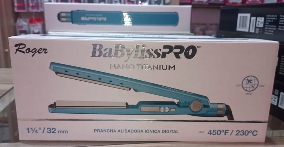 chapinha prancha babylis pro titanium 480º 32mm