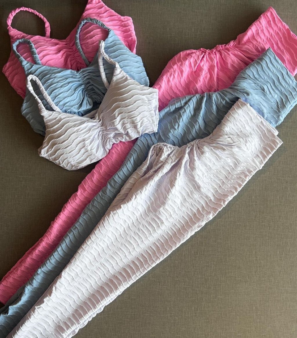 COJUNTO JACQUARD CALÇA EMPINA + TOP DE REGULAGEM
