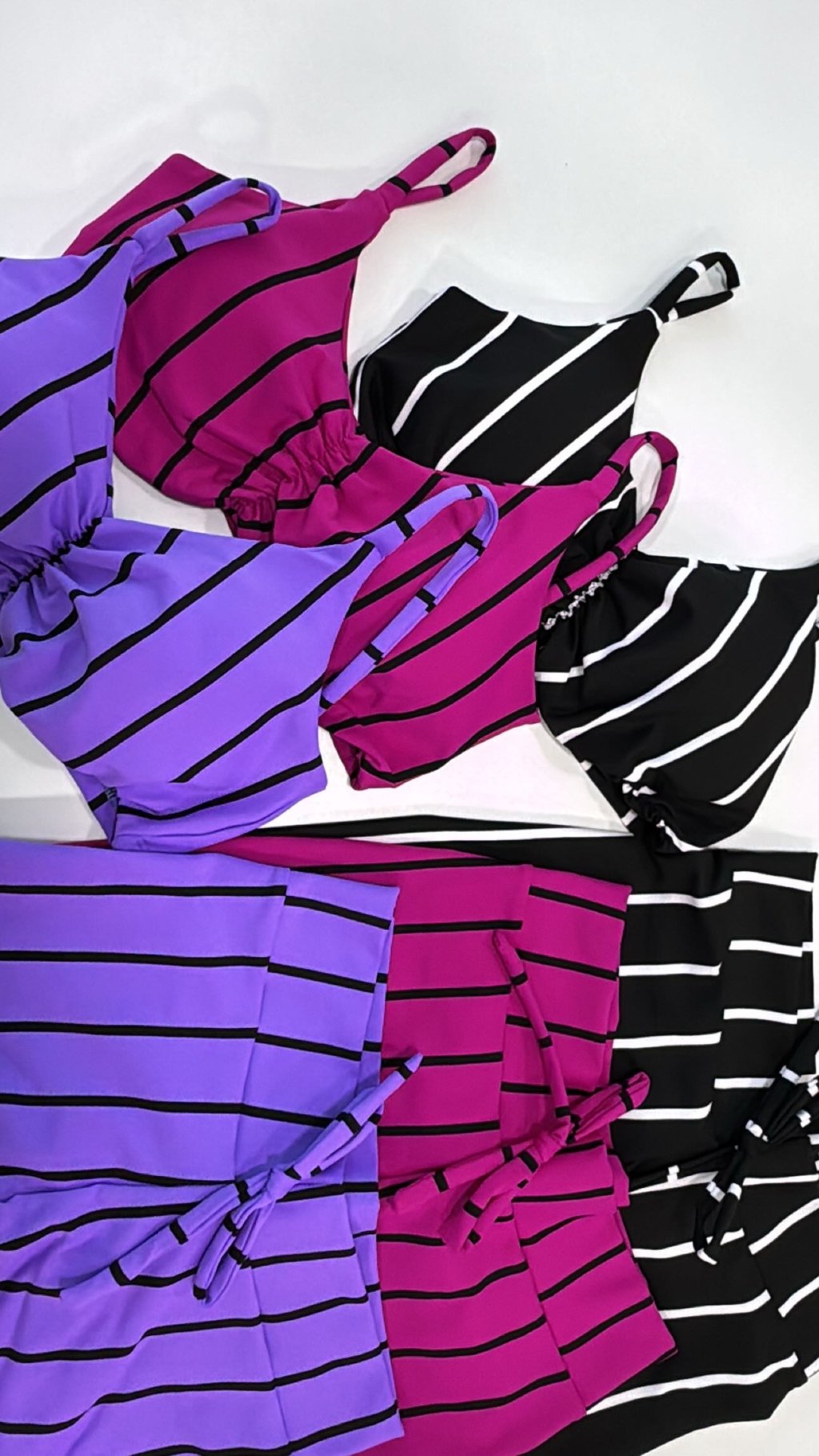 Conjunto listrado Top de regulagem + short my box  empina 