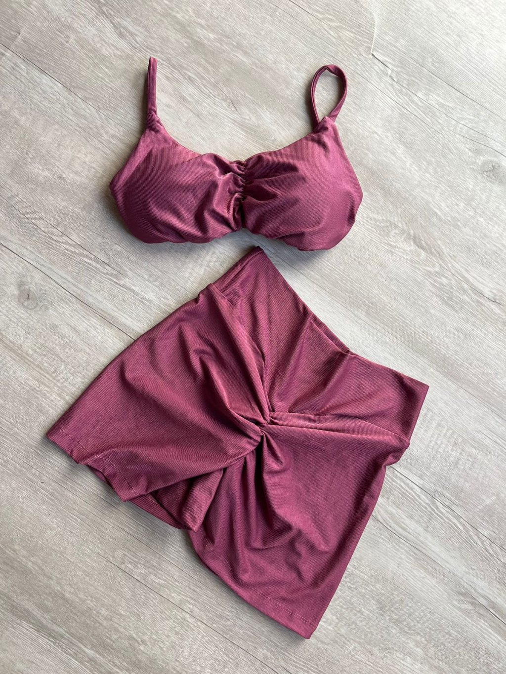 conjunto love Canelado ( top my box + short empina bumbum )