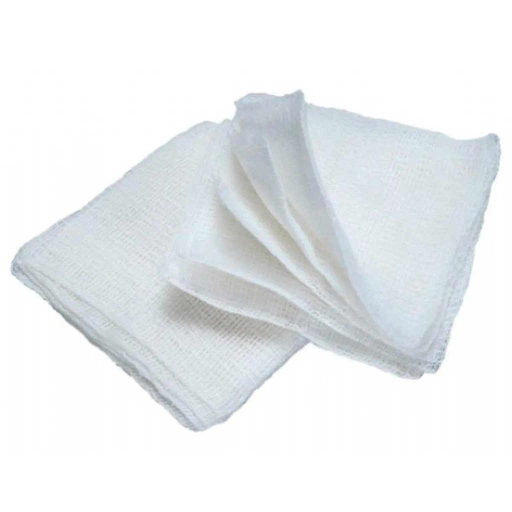 Algodão, gazes, esparadrapo e atadura