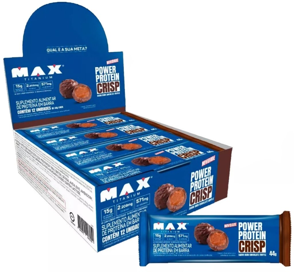 Caixa Barra Power Protein Crisp (Max Titanium)