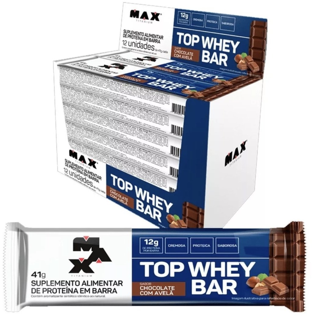  Caixa Barra Top Whey Bar (Max Titanium)