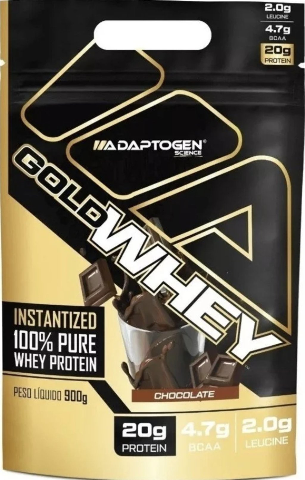 ✅FRETE-GRÁTIS Gold Whey 100% (Adaptogen) 70% Proteína Concentrada do Leite