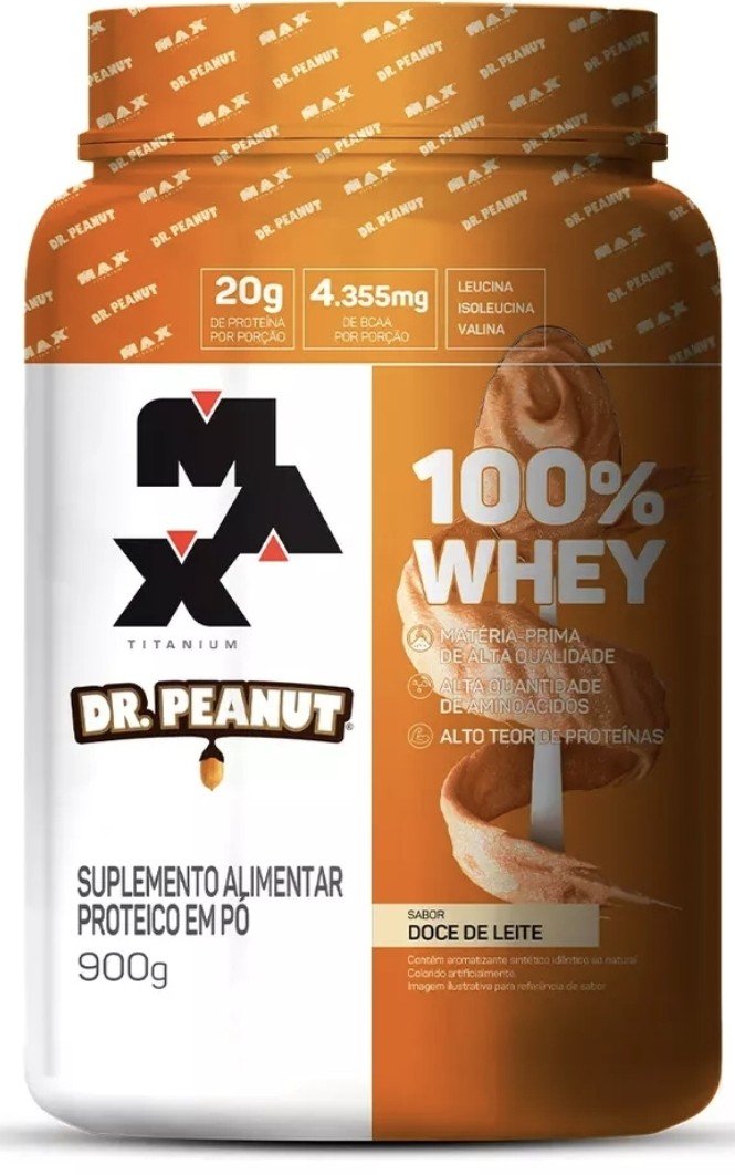 ✅FRETE-GRÁTIS Lançamento WHEY 100% CONCENTRADO (Max Titanium/Dr Peanut ) 50% Proteína Concentrada do Leite