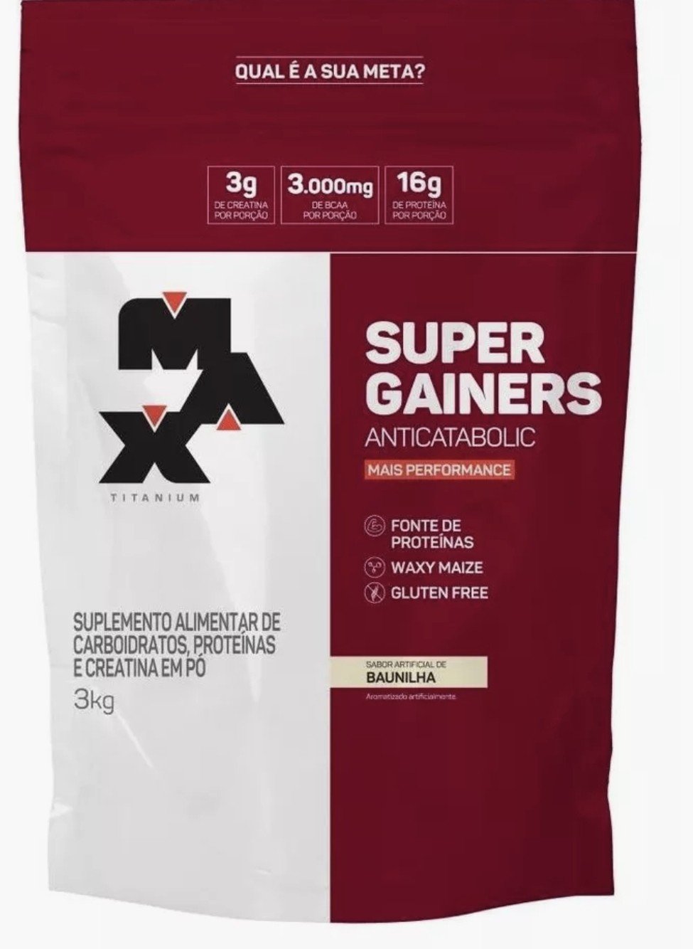 SUPER GAINERS HIPERCALORICO (Max Titanium) Com Creatina