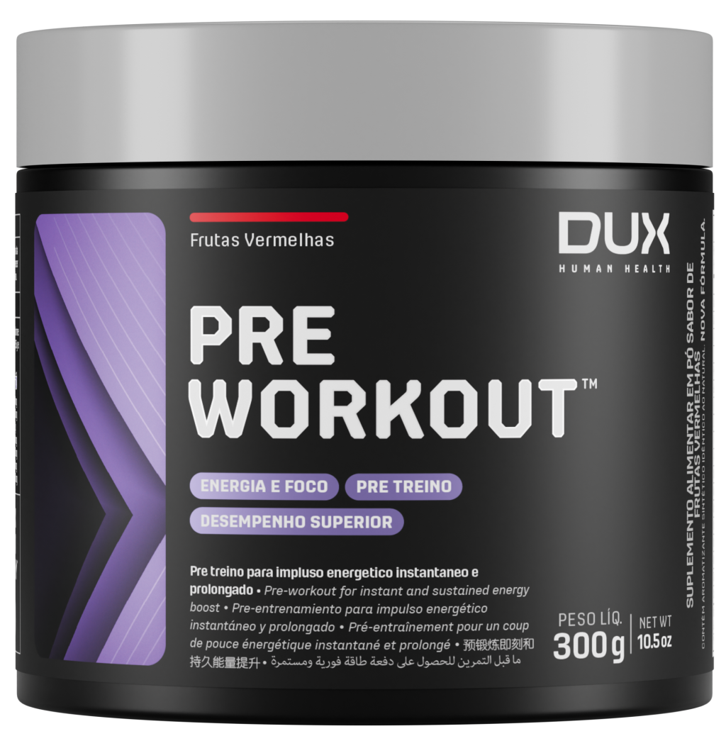 Pré treino (DUX) Com Beta Alanina, 300mg de cafeína por dose