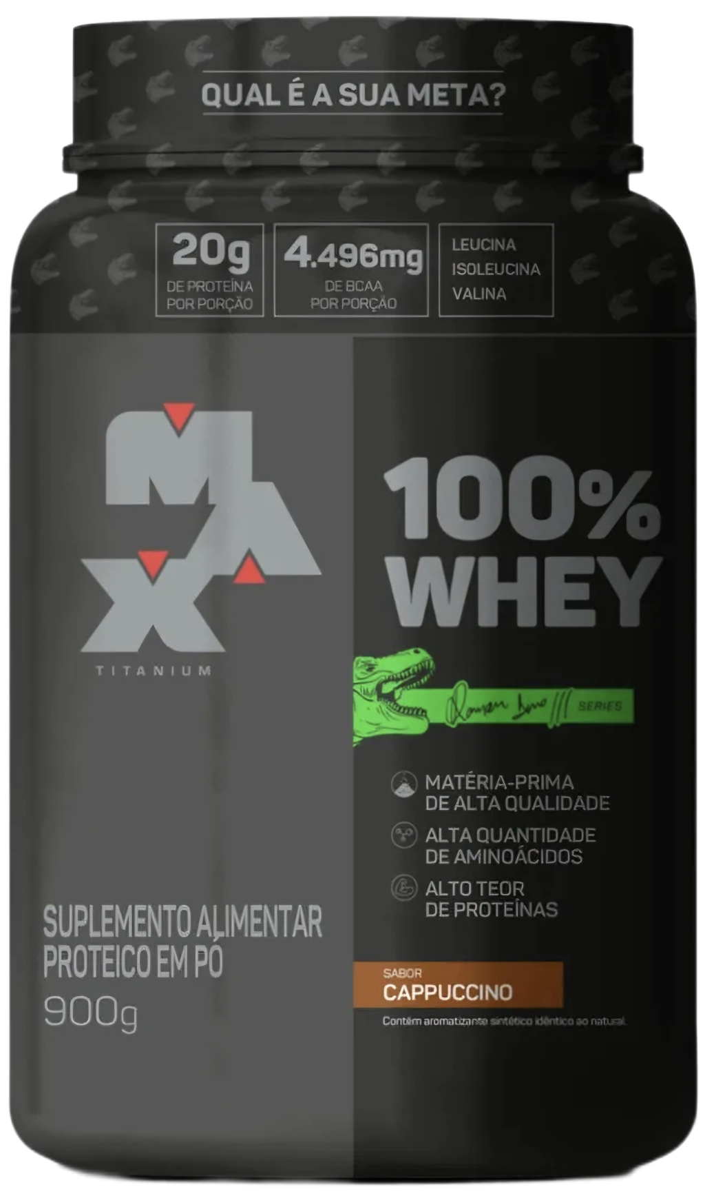 ✅FRETE-GRÁTIS 100% WHEY DINO CONCENTRADO (Max Titanium) 50% Proteína Concentrada do Leite
