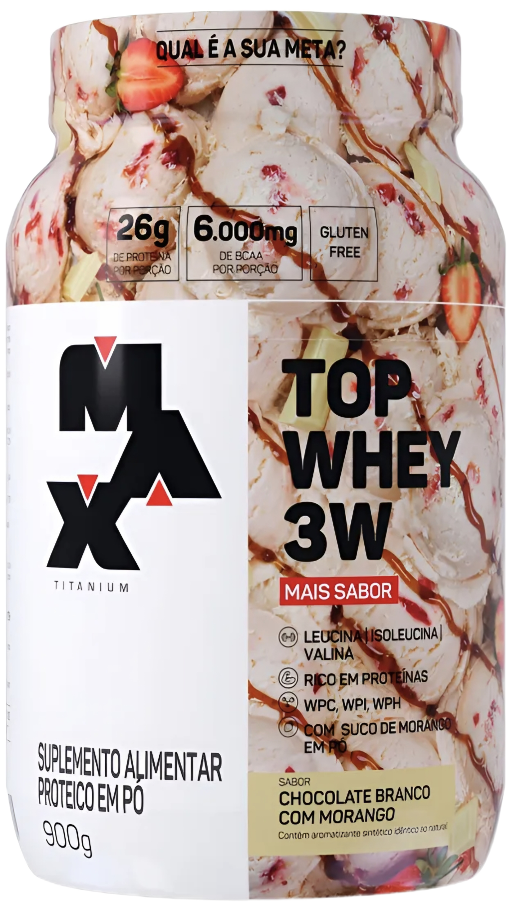 ✅FRETE-GRÁTIS Top Whey 3w Mais Sabor (Max Titanium) 65% Concentrado, Isolado, Hidrolisado do Leite