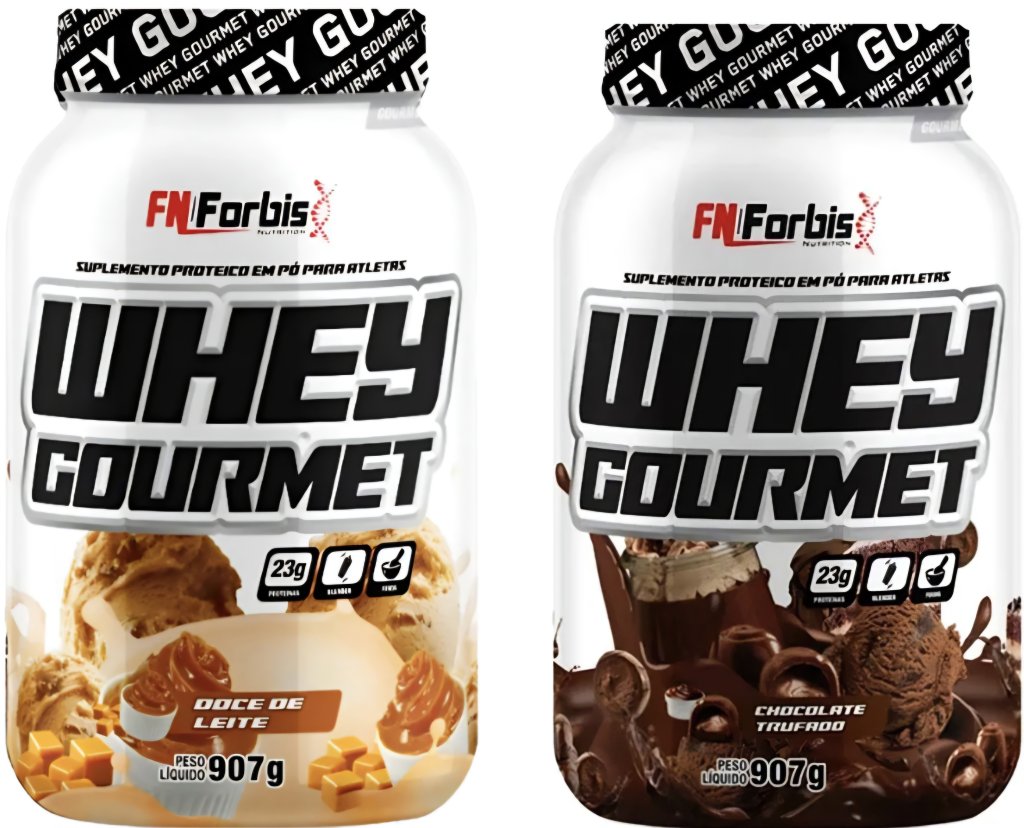 2 Whey Gourmet (FN Forbis) 57% Proteína Concentrada do Leite e Isolada da Soja