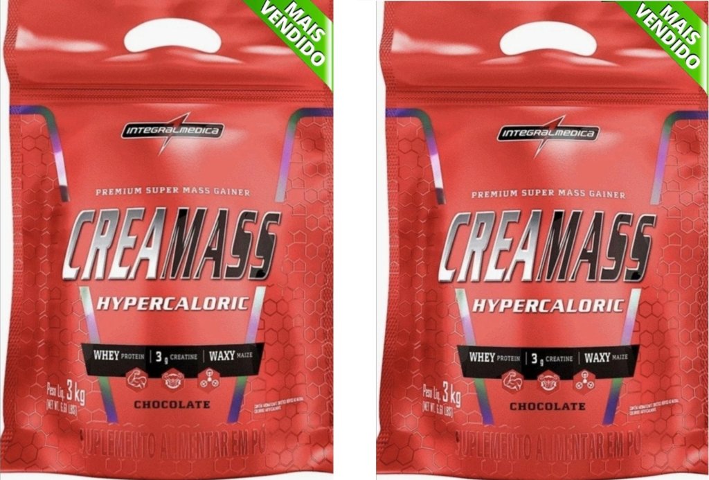 ✅FRETE-GRÁTIS 2 CREAMASS Hipercalórico Com Creatina na Composição (Integralmédica)