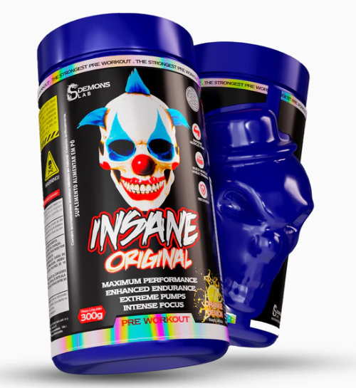 Pré Treino Insane Original (Demons Lab) Com Beta Alanina, 400mg de cafeína por dose