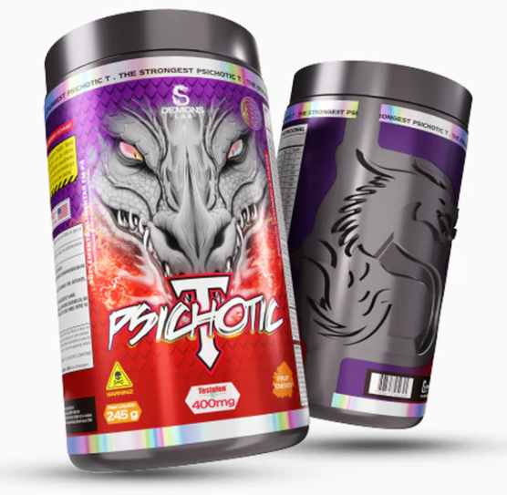 Pré Treino Psichotic T Fruit Energy (Demons Lab) Com Beta Alanina, 300mg de cafeína por dose